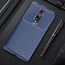 Aqua Aksesuar Xiaomi Mi 9t Kılıf Rugged Armor Karbon Desenli Tam Koruma Silikon Kapak