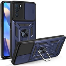 Pilanix Oppo A54 Kılıf Ultra Korumalı Yüzüklü Manyetik Sürgülü Vega Kapak