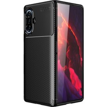 Pilanix Xiaomi Redmi K40 Gaming Kılıf Karbon Desenli Lux Negro Silikon