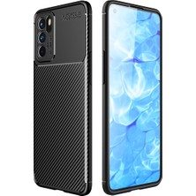 Pilanix Oppo Reno 6 Kılıf Karbon Desenli Lux Negro Silikon