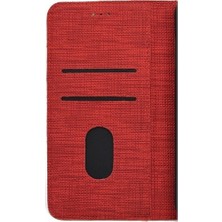 Pilanix Huawei P40 Lite E Kılıf Kumaş Desenli Cüzdanlı Standlı Kapaklı Kılıf