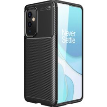 Pilanix One Plus 9 Kılıf Karbon Desenli Lux Negro Silikon