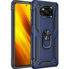 Pilanix Xiaomi Poco X3 Kılıf Çift Karmanlı Ultra Korumalı Yüzüklü Manyetik Vega Kapak