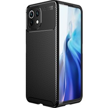 Pilanix Xiaomi Mi 11 Lite Kılıf Karbon Desenli Lux Negro Silikon