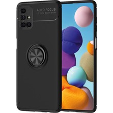 Pilanix Samsung Galaxy M51 Kılıf Yüzüklü Manyetik Ravel Silikon