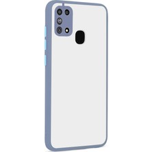 Pilanix Samsung Galaxy M31 Kılıf Silikon Kenarlı Kamera Korumalı Buzlu Hux Kapak