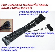 Detay Kablo Atx 24 Pin Psu Starter Çoklayıcı Tetikleyici Kablo (24P To 24P) (1+1)