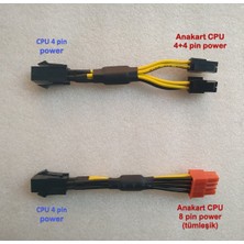 Detay Kablo Power Kablosu Anakart Cpu 4 Pin To Anakart Cpu 8 Pin