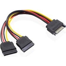 Detay Kablo Sata To 2x Sata Power Çoklayıcı Y Kablo (Sata Erkek-2x Sata Dişi)