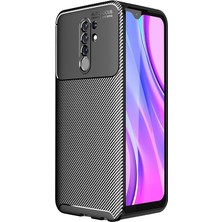 Pilanix Xiaomi Redmi 9 Kılıf Karbon Desenli Lux Negro Silikon