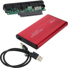 Keepro USB 2.0 To Sata 2.5 Inç Alüminyum Harici Harddisk Kutusu Kırmızı