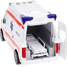 Popseker Ambulans Sesli Işıklı Tüm Kapıları Açılan Sedyeli Çek Bırak Özellikli Oyuncak Ambulans 26CM.