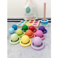 Moccotoys Montessori Eşleştirme Topları & Halka Seti