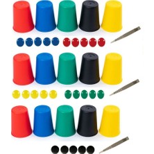 Hdg Aktarma Seti Bardak ve Cımbızlar Set Montessori 15 Mini Bardak 75 Pul 3 Cımbız