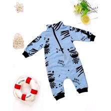 Baby Bonta Babybonta Bebek Zebra Baskılı Tulum 3-6-9 Ay