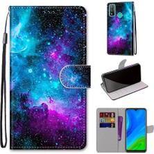 Wansheng Huawei P Smart Için Çapraz Doku Pu Deri Telefon Kılıfı - Çok Renkli  (Yurt Dışından)