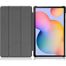 Pilanix Samsung Galaxy Tab S7 Plus SM-T970 Kılıf Arkası Şeffaf Standlı Sert Mika Smartcover