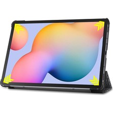 Pilanix Samsung Galaxy Tab S7 Plus SM-T970 Kılıf Arkası Şeffaf Standlı Sert Mika Smartcover