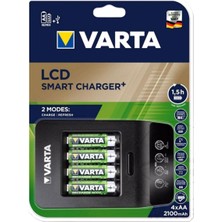 Varta 57684 LCD Smart Pil Şarj Aleti - 4x Aa 2100MAH