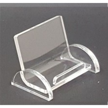 Soylu Pleksi Şeffaf Pleksi Masa Üstü Kartvizitlik Kare Model