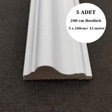 Deco Master Dekoratif Boyanabilir 5 Adet 6 cm Eğimli  Polistren Duvar Bordürü