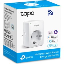 TP-LINK Tapo P110, Mini Akıllı Wi-Fi Soketi, Enerji İzleme, Amazon Alexa ve Google Home ile Çalışır, Uzaktan Kontrol, Cihaz Paylaşımı, Hub Gerekmez