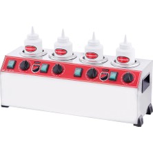 Işıkgaz Silverinox Elektrikli Dörtlü Şişe Sosluk Isıtıcı - 4 Lü