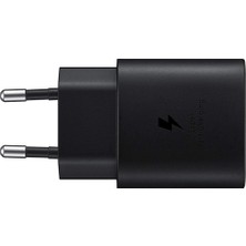 Samsung Galaxy S21 Fe 5g Fast Charging 25W Type-C Çıkışlı Kablolu Şarj Aleti Siyah(Samsung Türkiye Garantili)