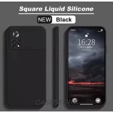 MTK Moveteck Xiaomi Redmi Poco M4 Pro 4g Uyumlu Kılıf Kamera Lens Korumalı Içi Kadife Silikon Liquid Sıvı Mat Soft Yumuşak Dokulu Case Silicone