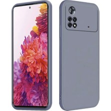 MTK Moveteck Xiaomi Redmi Poco M4 Pro 4g Uyumlu Kılıf Kamera Lens Korumalı Içi Kadife Silikon Liquid Sıvı Mat Soft Yumuşak Dokulu Case Silicone