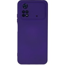 MTK Moveteck Xiaomi Redmi Poco M4 Pro 4g Uyumlu Kılıf Kamera Lens Korumalı Içi Kadife Silikon Liquid Sıvı Mat Soft Yumuşak Dokulu Case Silicone