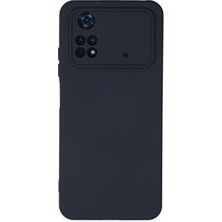 MTK Moveteck Xiaomi Redmi Poco M4 Pro 4g Uyumlu Kılıf Kamera Lens Korumalı Içi Kadife Silikon Liquid Sıvı Mat Soft Yumuşak Dokulu Case Silicone