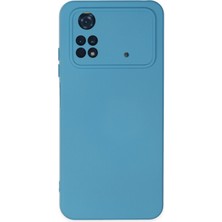 MTK Moveteck Xiaomi Redmi Poco M4 Pro 4g Uyumlu Kılıf Kamera Lens Korumalı Içi Kadife Silikon Liquid Sıvı Mat Soft Yumuşak Dokulu Case Silicone