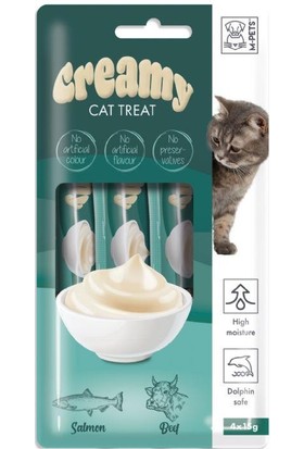 M-Pets Creamy Somon Balıklı Biftekli Kedi Ödülü