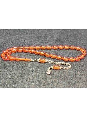 Iskeçe Tesbih Usta Işçilikli Blok Zar Kehribar