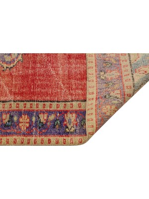 Sempati Halı Eşsiz Anadolu Vintage Eskitme El Dokuma Halı 132 X 215 Cm 9324