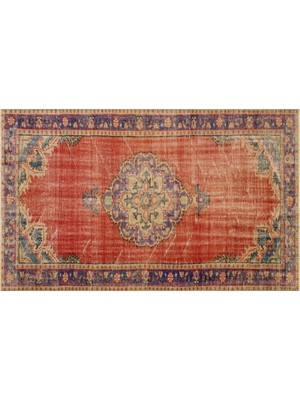 Sempati Halı Eşsiz Anadolu Vintage Eskitme El Dokuma Halı 132 X 215 Cm 9324