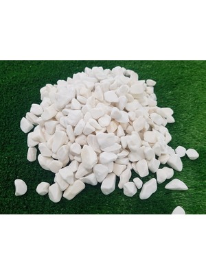 Asenya Beyaz Dolomit Taş 1 kg 1,5-2,5 cm Bahçe Taşı Dekoratif Taş Dere Taşı Çakıl Taşı Süs Taşı