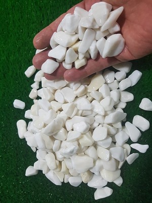 Asenya Beyaz Dolomit Taş 3 kg 1,5-2,5 cm Bahçe Taşı Dekoratif Taş Dere Taşı Çakıl Taşı Süs Taşı