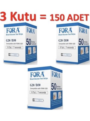 Fora G20 Şeker Stripi Çubuğu 3 Kutu 150 Adet Medikal Ürünler için Profesyonel Kalite
