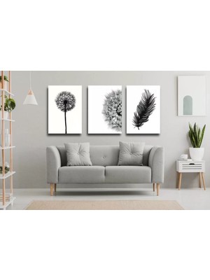Bestablo 3 Parça Dekoratif Kanvas Tablo