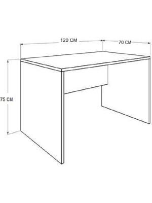 Kobiç Çalışma Masası 120x70x75  cm