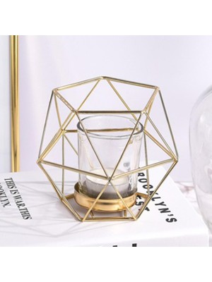 5x Telli Demir Geometrik Mum Tutucu Tealight Tutucu Fener Dekor Pencere Kutusu Ekici Tutucu