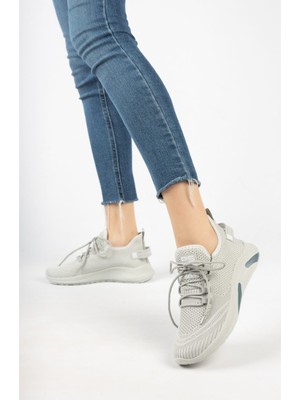 Eformoda Buz Unisex Triko Sneaker 4555 Düz Dolgu Tabanlı Açık Siyah Kadın Ayakkabı 43 Numaralı Konforlu Tasarım