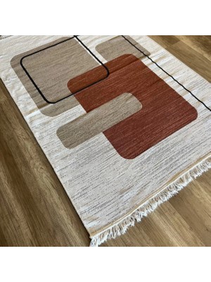 Eko Halı Arya Ar 36 Black Terra Yıkanabilir Çift Taraflı Modern Desenli Dokuma Kilim