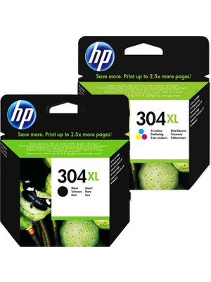HP 304XL N9K08AE Siyah / N9K05AE Renkli Avantaj Paket / Deskjet 3720 3730