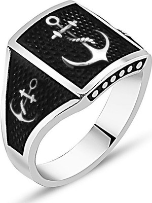 925 Ayar Gümüş Gemi Çapası Yüzük