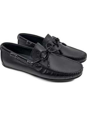 River World Erkek Model Ayakkabısı Siyah Renkte Lofer   Deri Agr