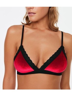 Deep Secret KIRMIZI KADİFE BRALET Balensiz Askılı Kadın İç Giyim Ürünü