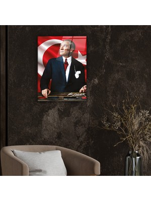 Decorita Atatürk Serisi Cam Tablo 30 x 40 cm